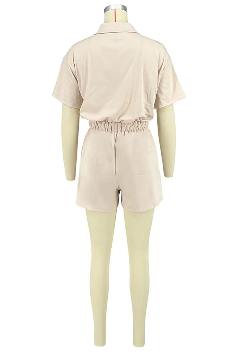 JC929 Short Sleeve Shirt Romper