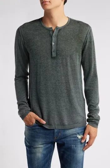 John Varvatos Mens Regular fit Long Sleeve T-Shirt Shirt Medium Green Reversible