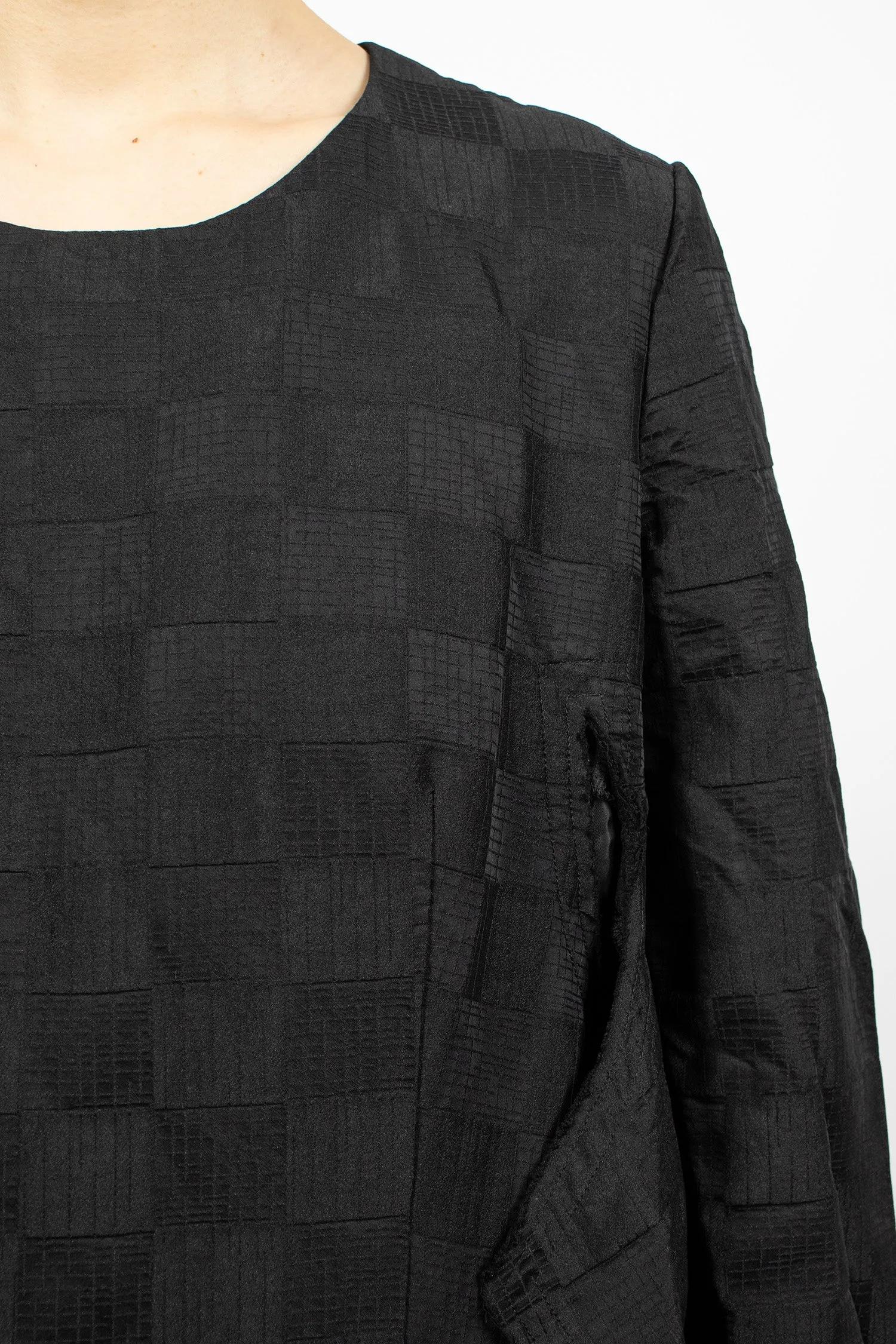 Layered Jacquard Dress Black