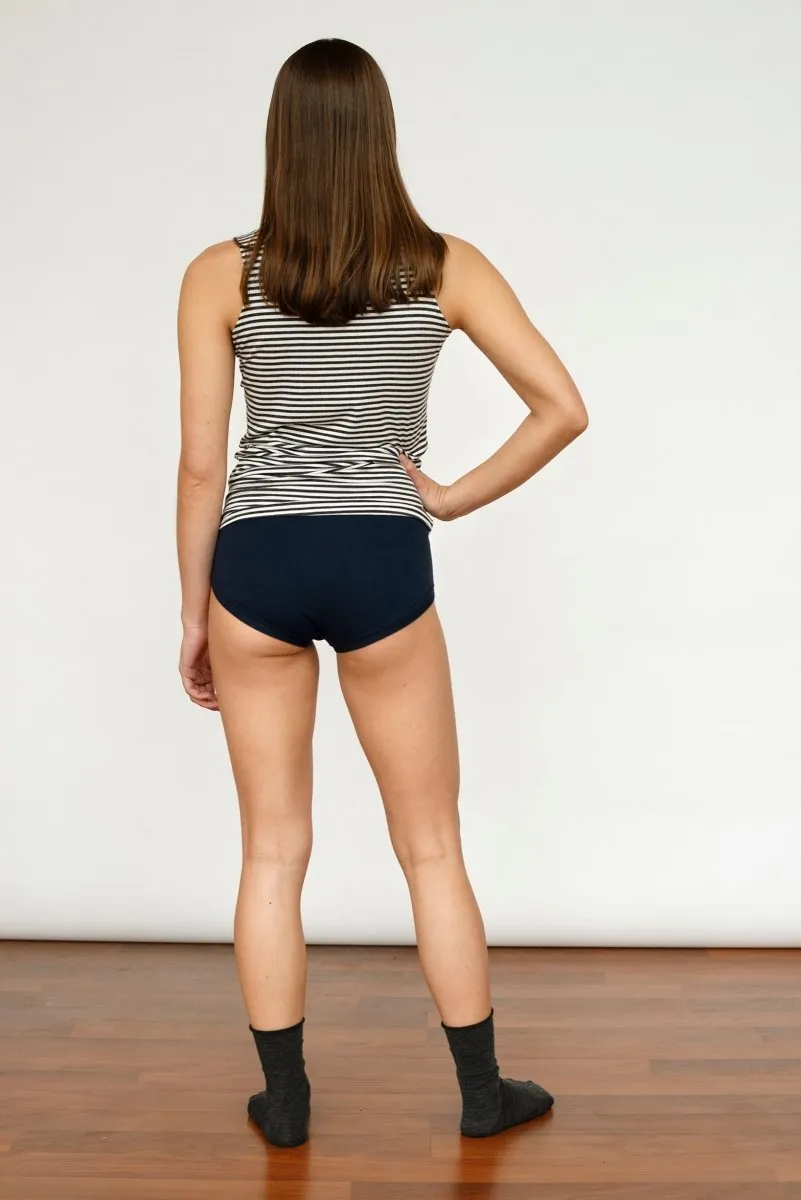Leka Straight Tank (Charcoal White Stripe)