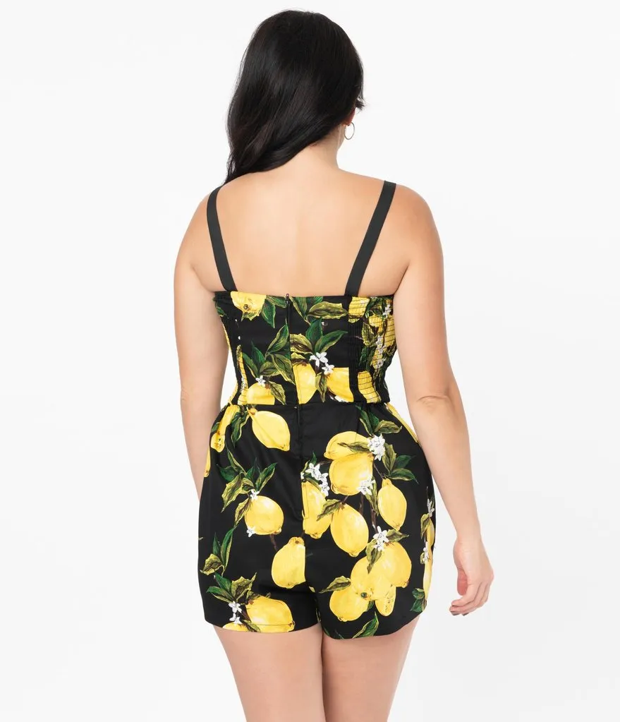 Lemon Print Rae Romper