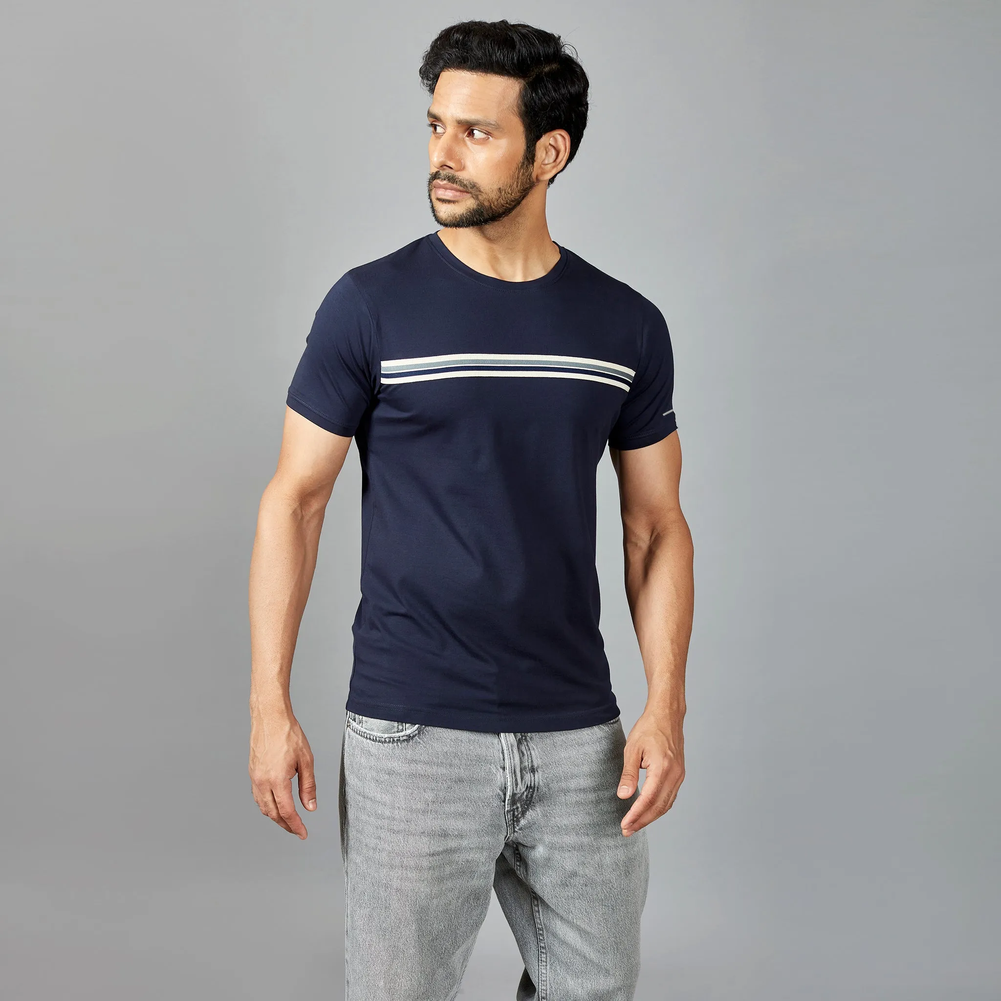 Light Blue Stripes T-Shirt