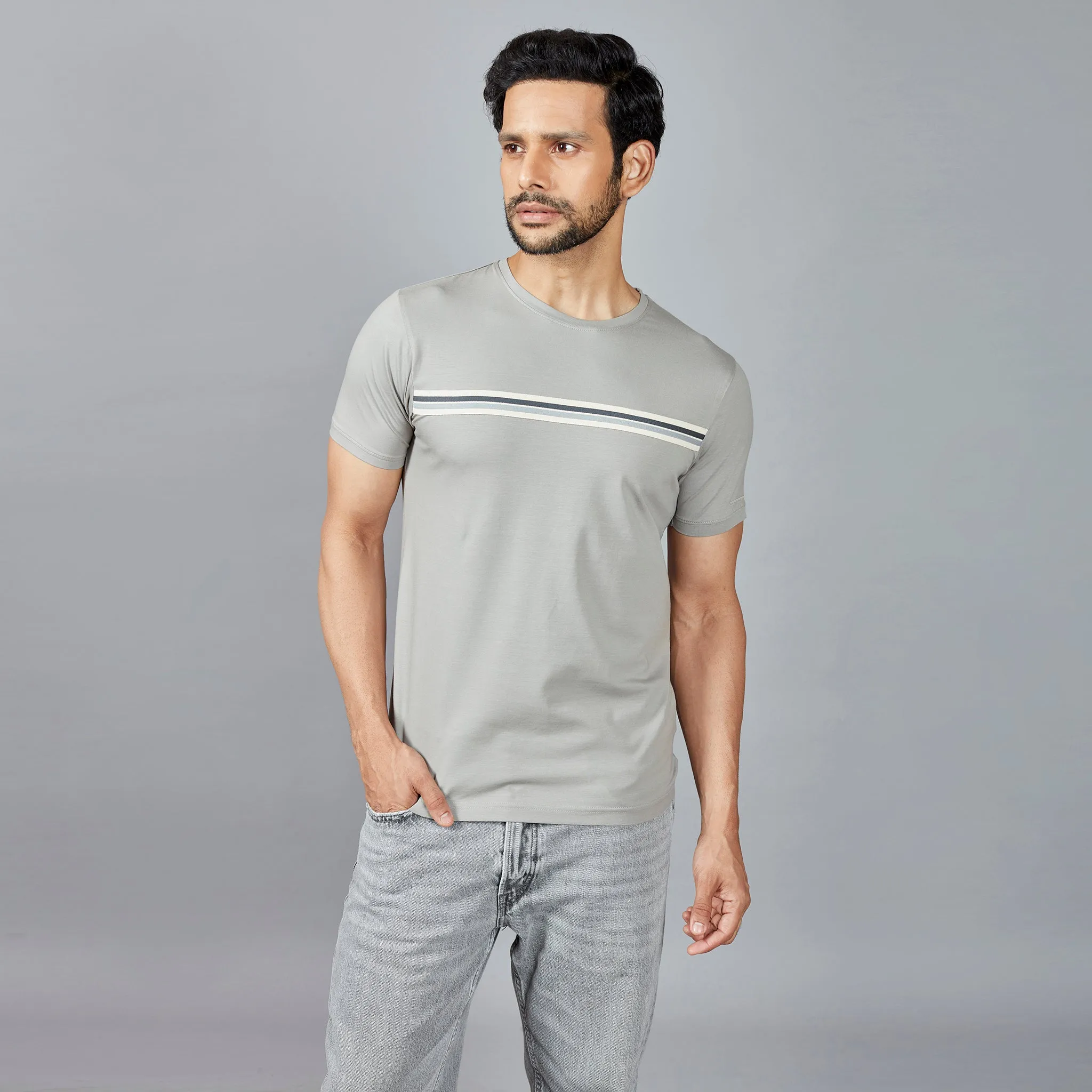 Light Blue Stripes T-Shirt