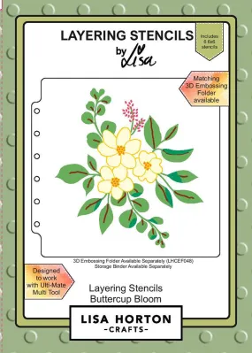 Lisa Horton Crafts Layering Stencils Buttercup Blooms