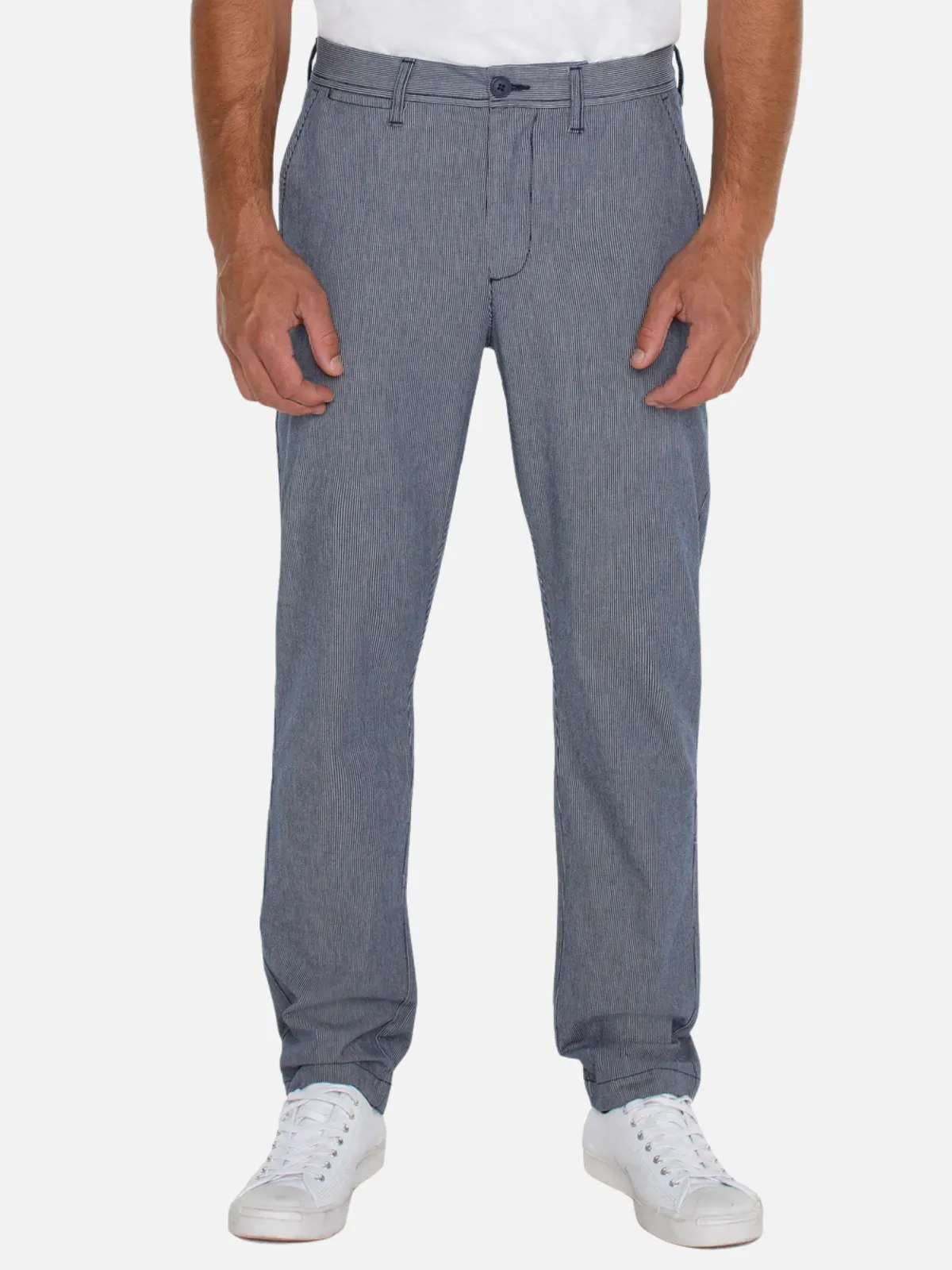 Liverpool Chino Pant - Navy Stripe