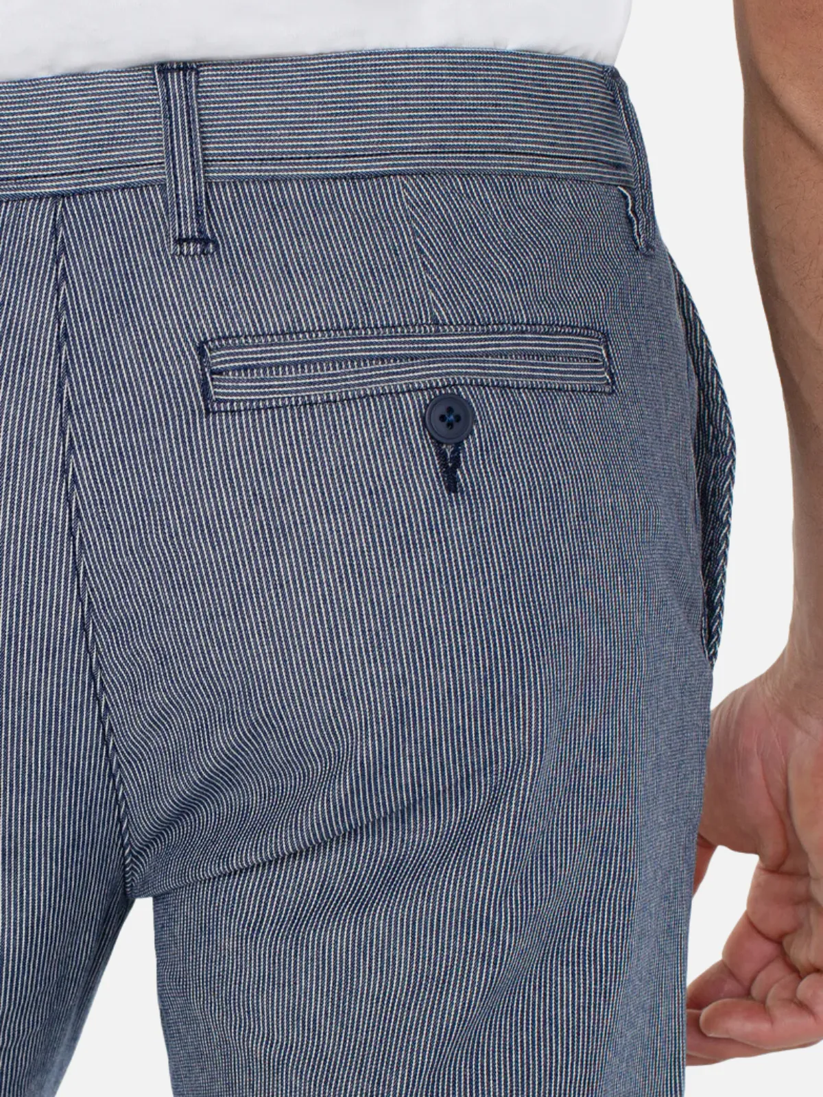 Liverpool Chino Pant - Navy Stripe