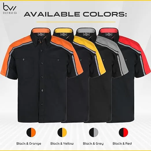 Mechanic Work Shirts Black/Grey WSM-BKGY