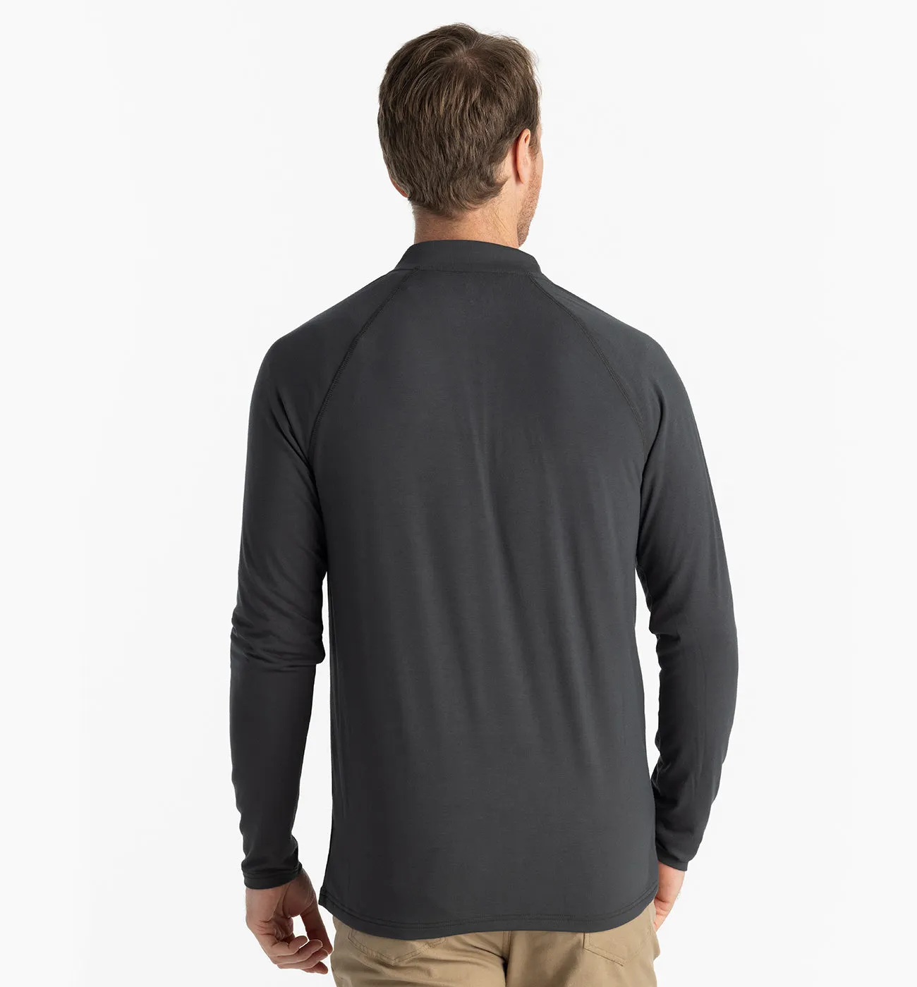 Men's Bamboo Flex Quarter Zip - Black Sand