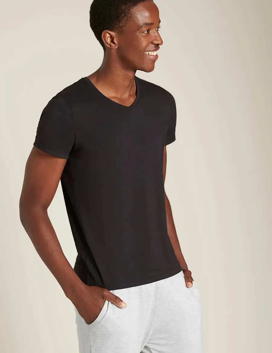 Men's Black V-Neck T-Shirt