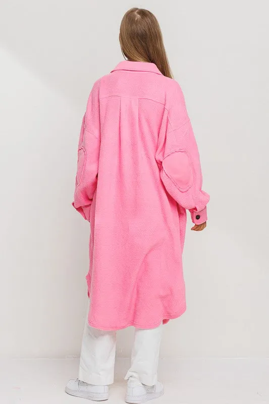 Pink Longline Shacket