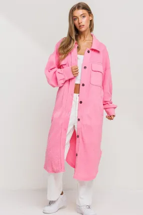 Pink Longline Shacket