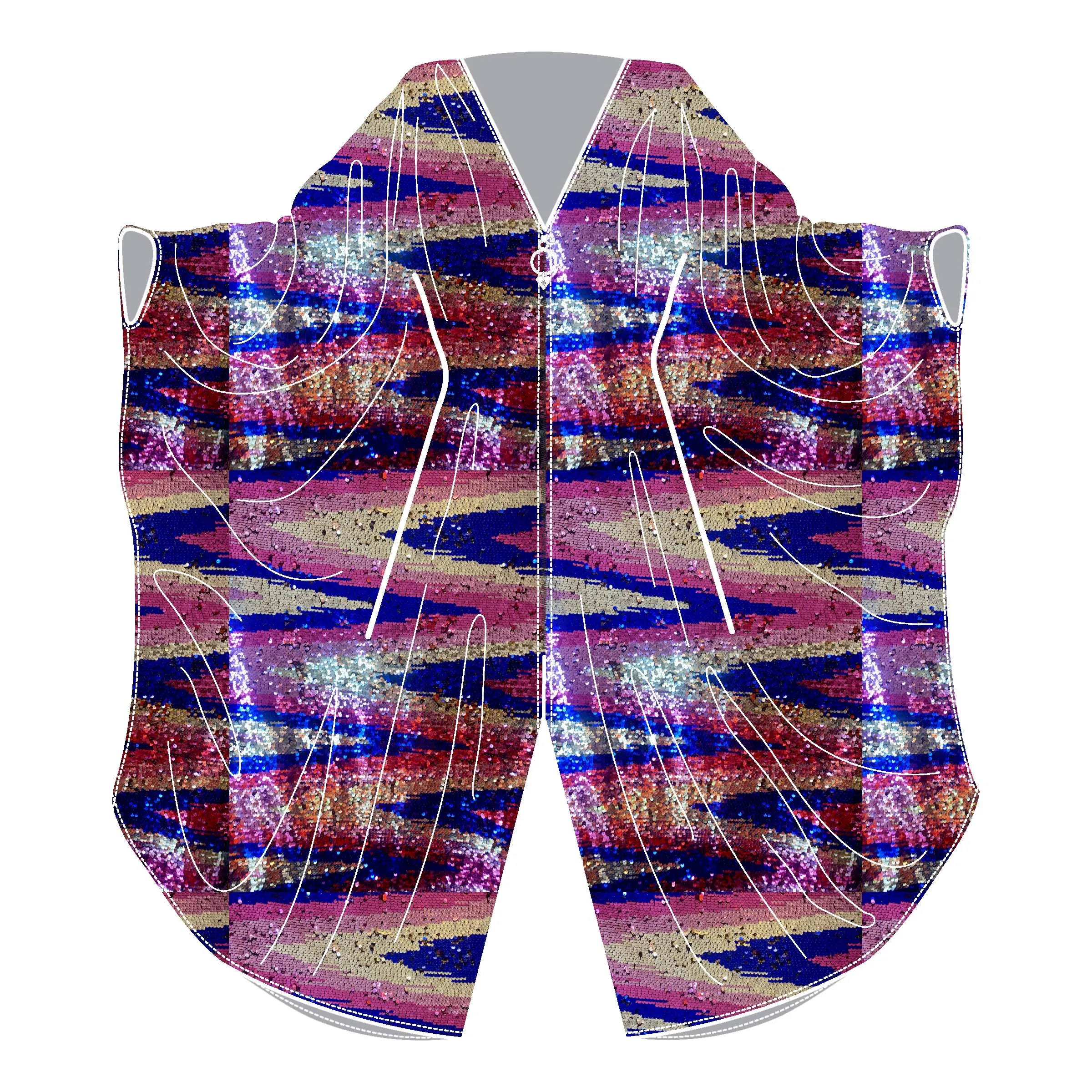 Pink, Silver and Blue Ziggy Jumpsuit *INTRODUCTORY PRICE*