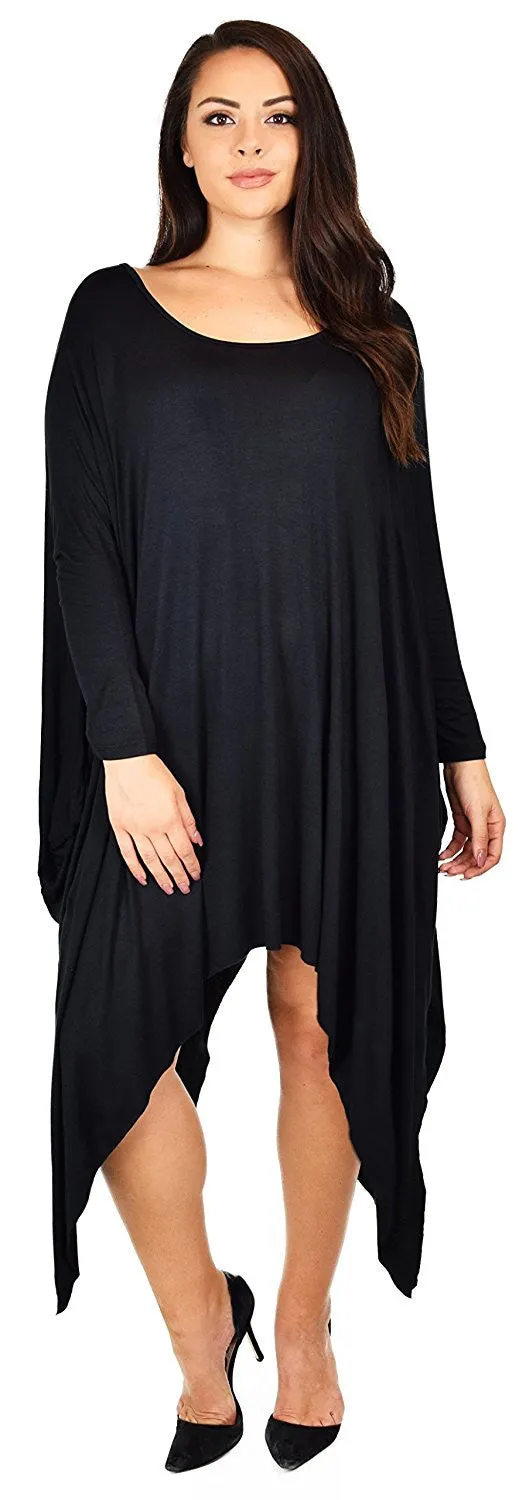 Plus Size Tunic Dress, Asymmetrical Tunic Dress, Comfortable Long Tunic Dress