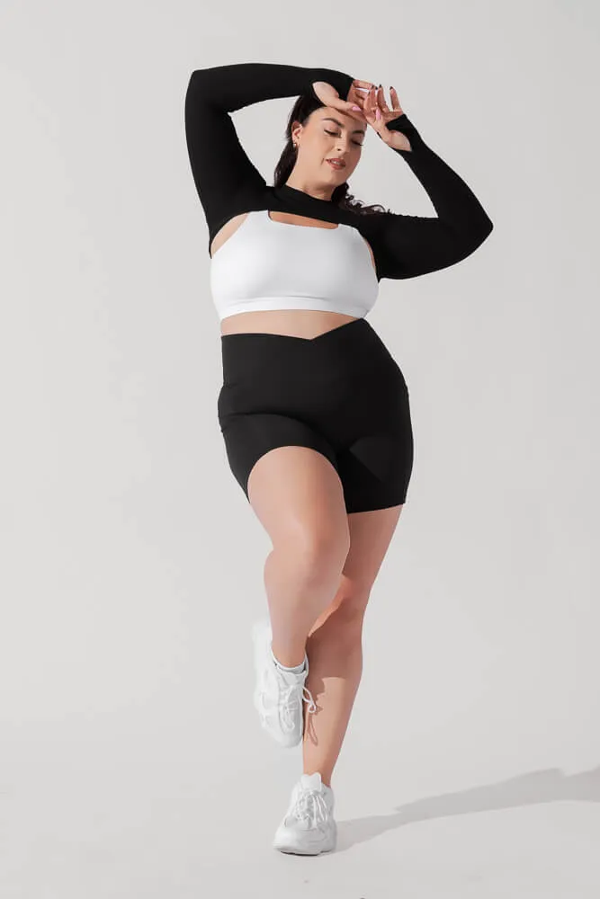 Relevé Ribbed Shrug - Black