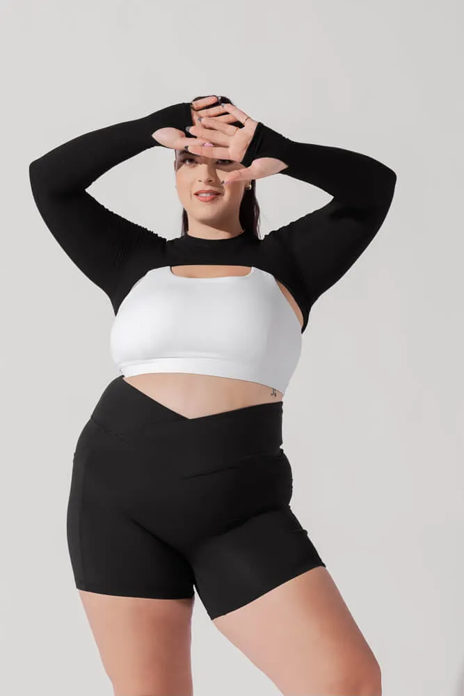 Relevé Ribbed Shrug - Black