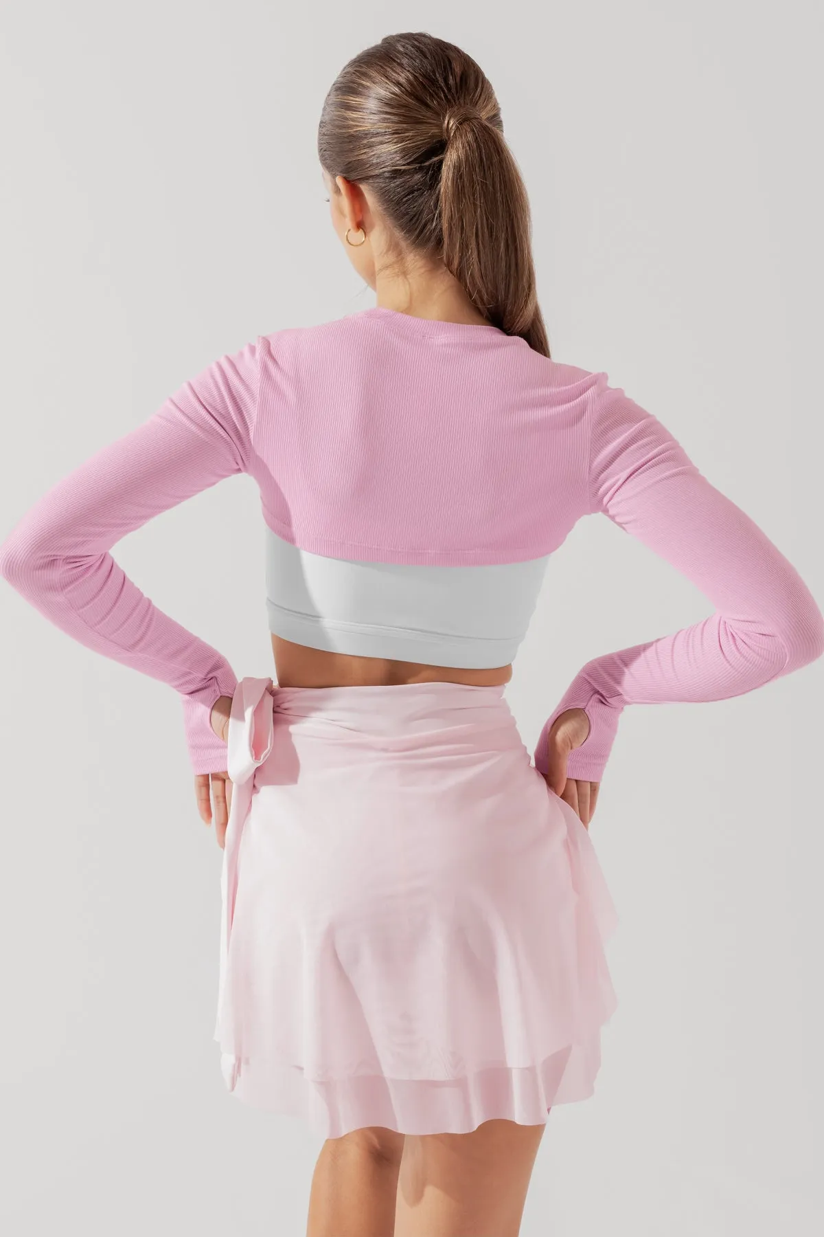 Relevé Ribbed Shrug - Bubblegum