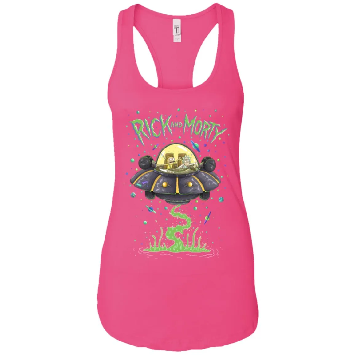 Rick And Morty Spaceship Illustration Women Tank