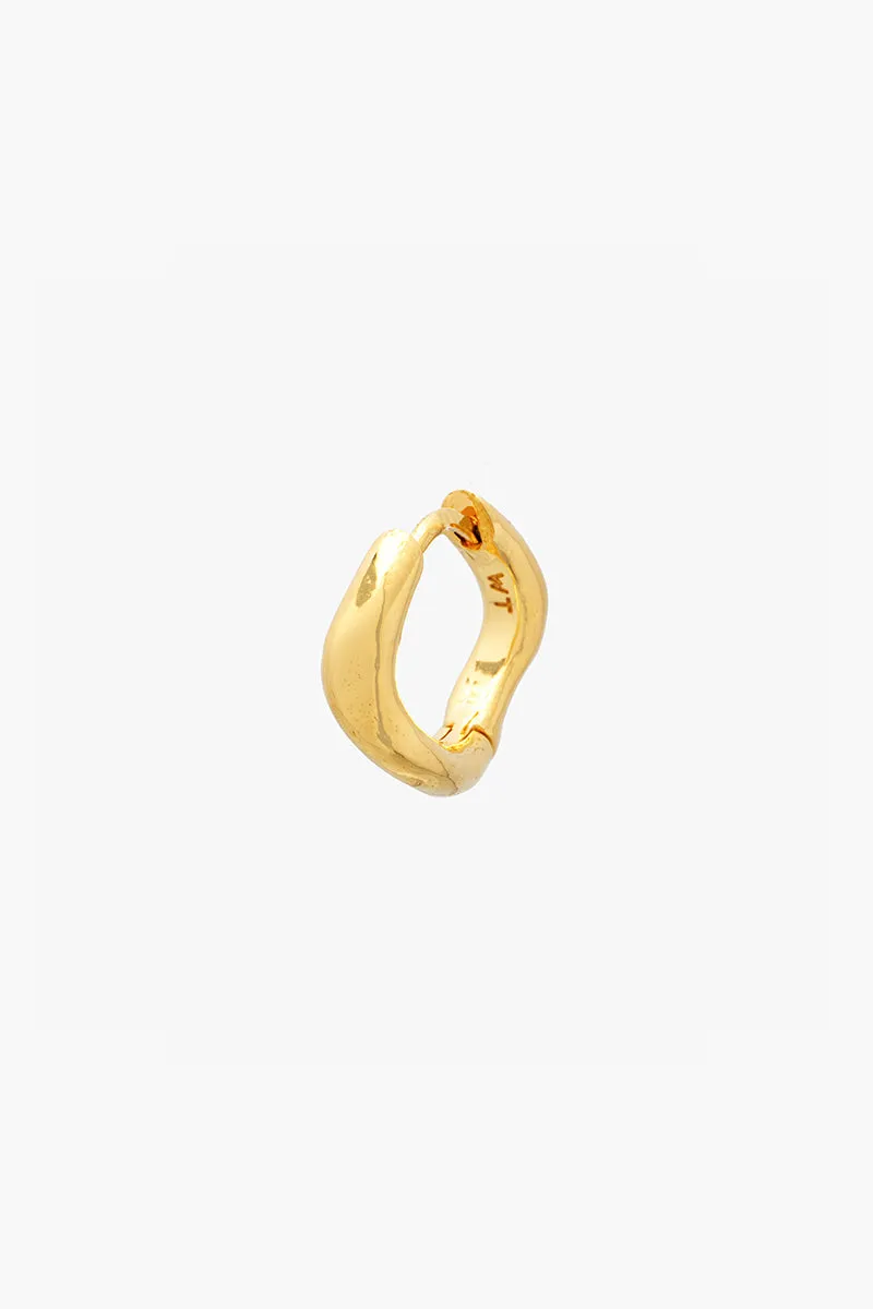 Ripple Huggie Gold Plated