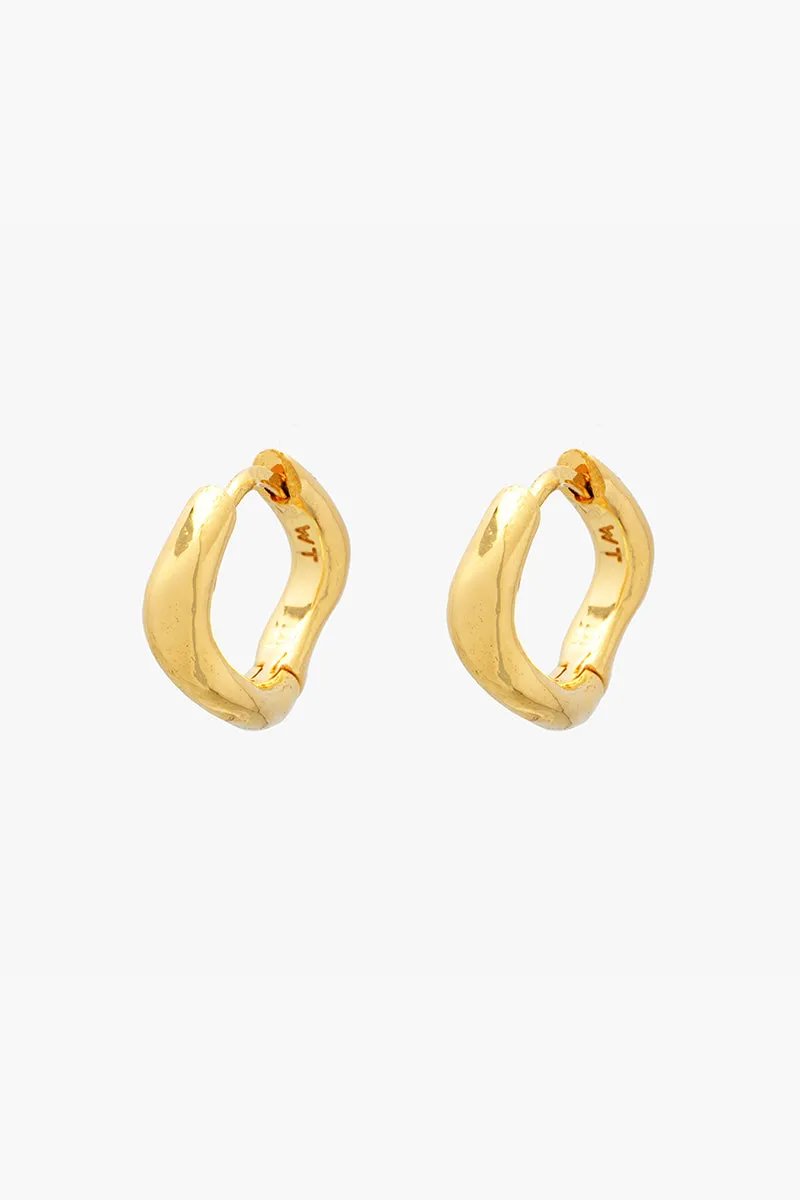 Ripple Huggie Gold Plated
