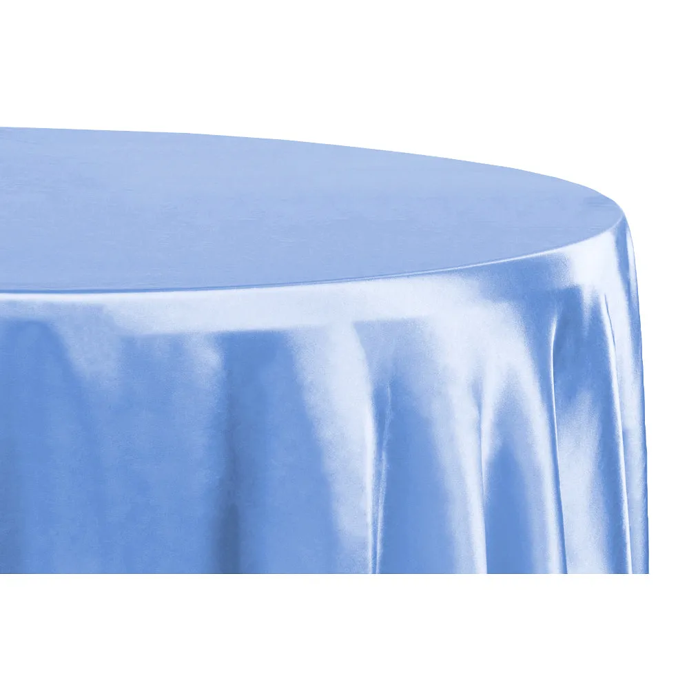 Satin 120" Round Tablecloth - Cornflower/Serenity