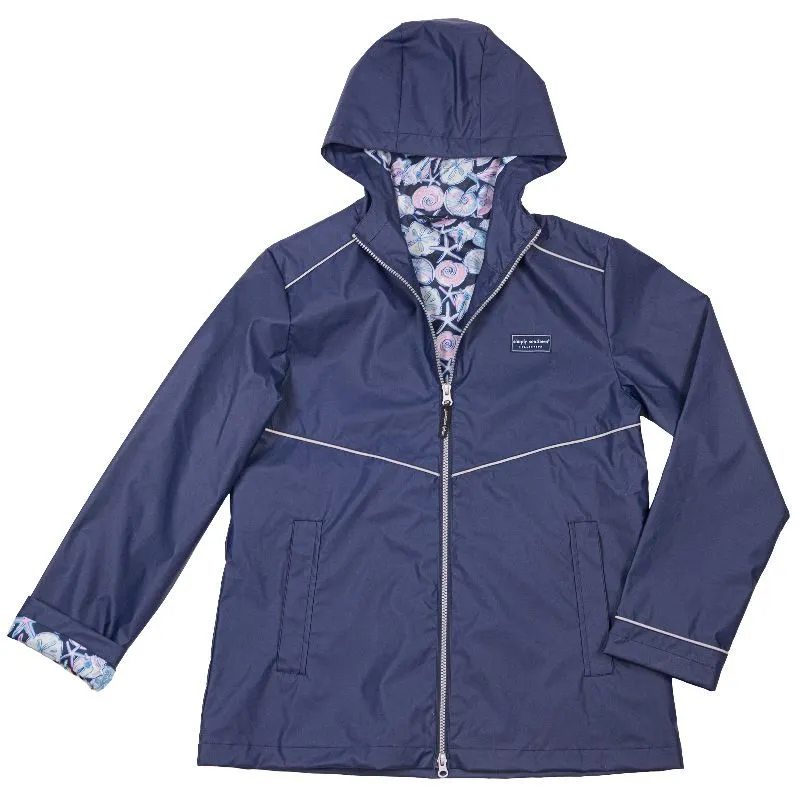 Simply Southern - Full Zip Rain Jacket - Navy
