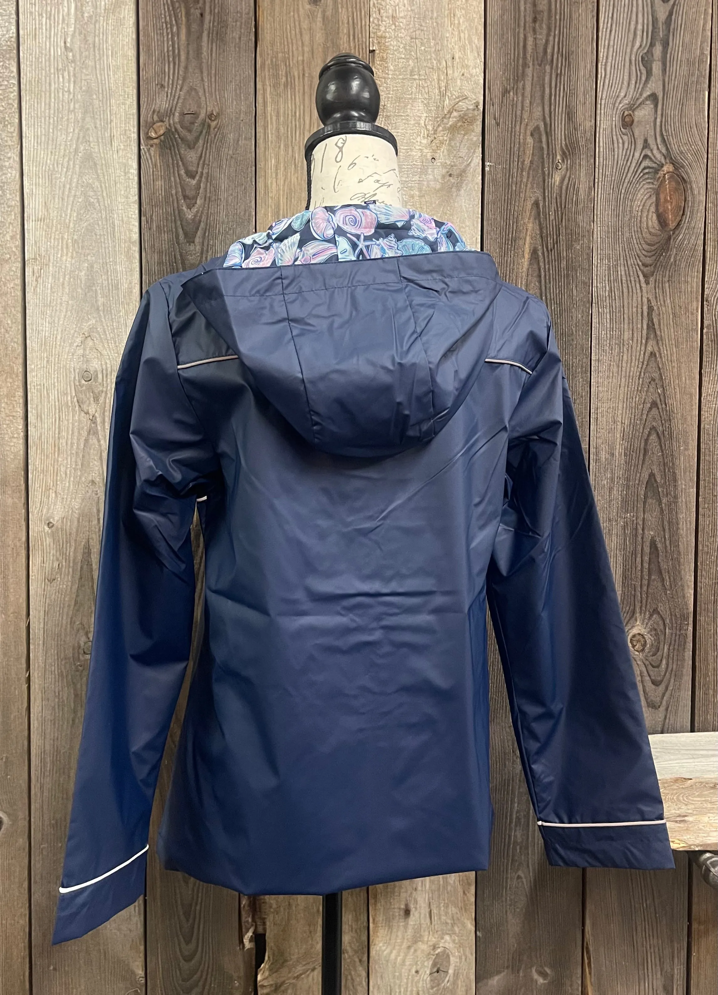 Simply Southern - Full Zip Rain Jacket - Navy