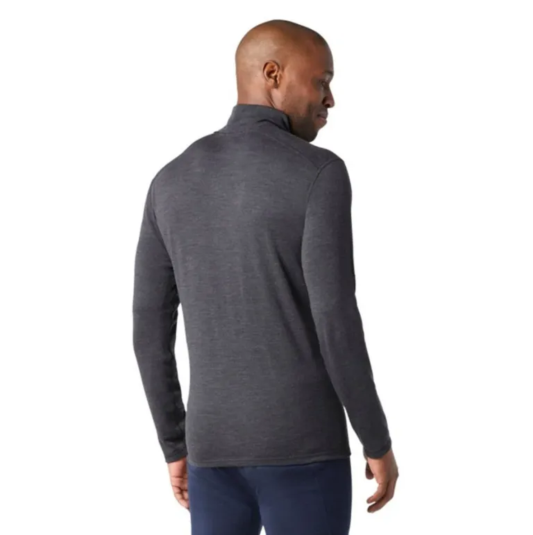 Smartwool Men's Classic Thermal Merino 250 Quarter Zip Long Sleeve Base Layer Top (Charcoal Heather)