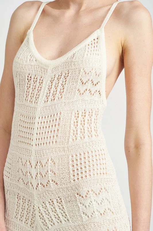 STRAIGHT LEG CROCHET JUMPSUIT