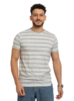 Stria Grey Striped Round T-shirt