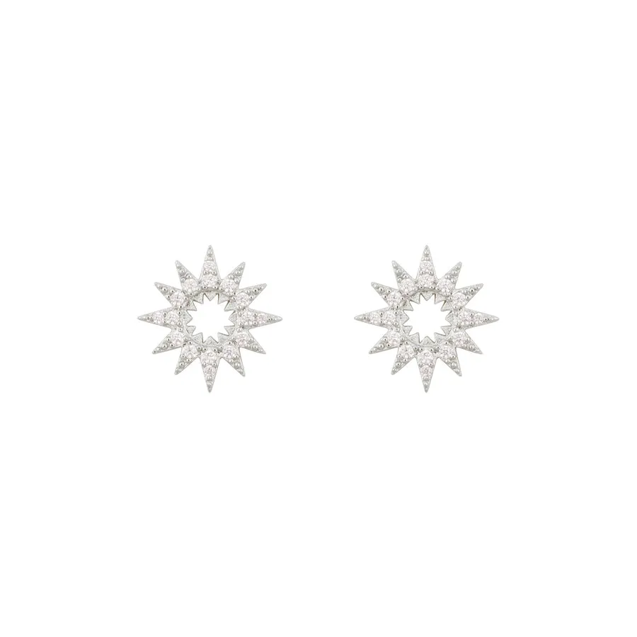 Sunlit Hoop Silver Earrings