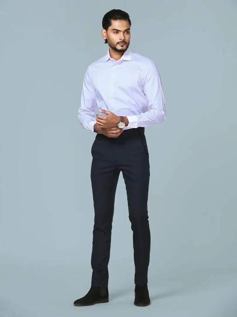 Supima Blue Formal Full Sleeve Shirt