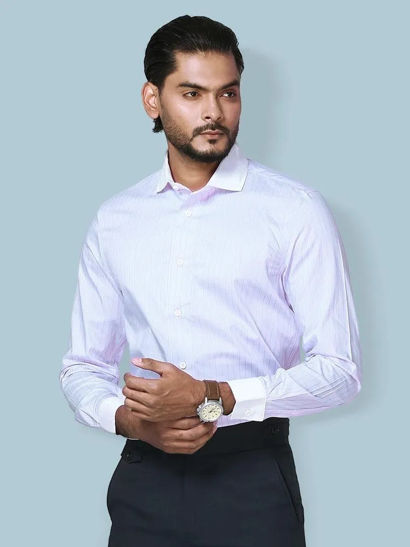 Supima Blue Formal Full Sleeve Shirt