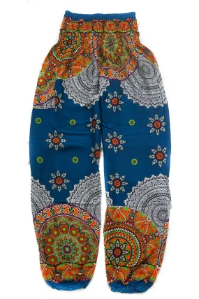 Teal Star Mandala Harem Pants