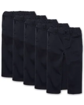 The Children's Place Baby Boys' and Toddler Stretch Skinny Chino Pants, New Navy 5-Pack, 4T