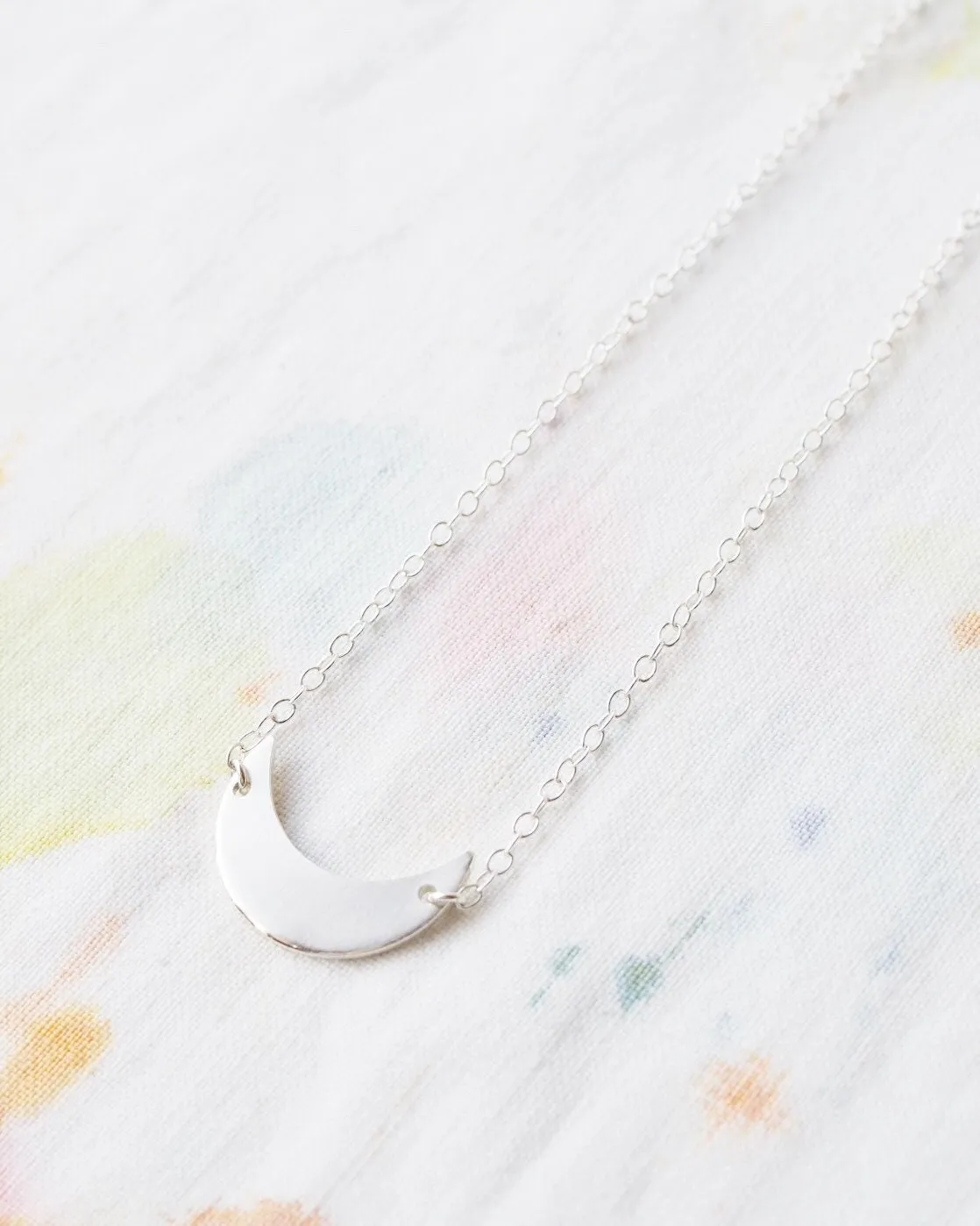 Tiny Crescent Necklace