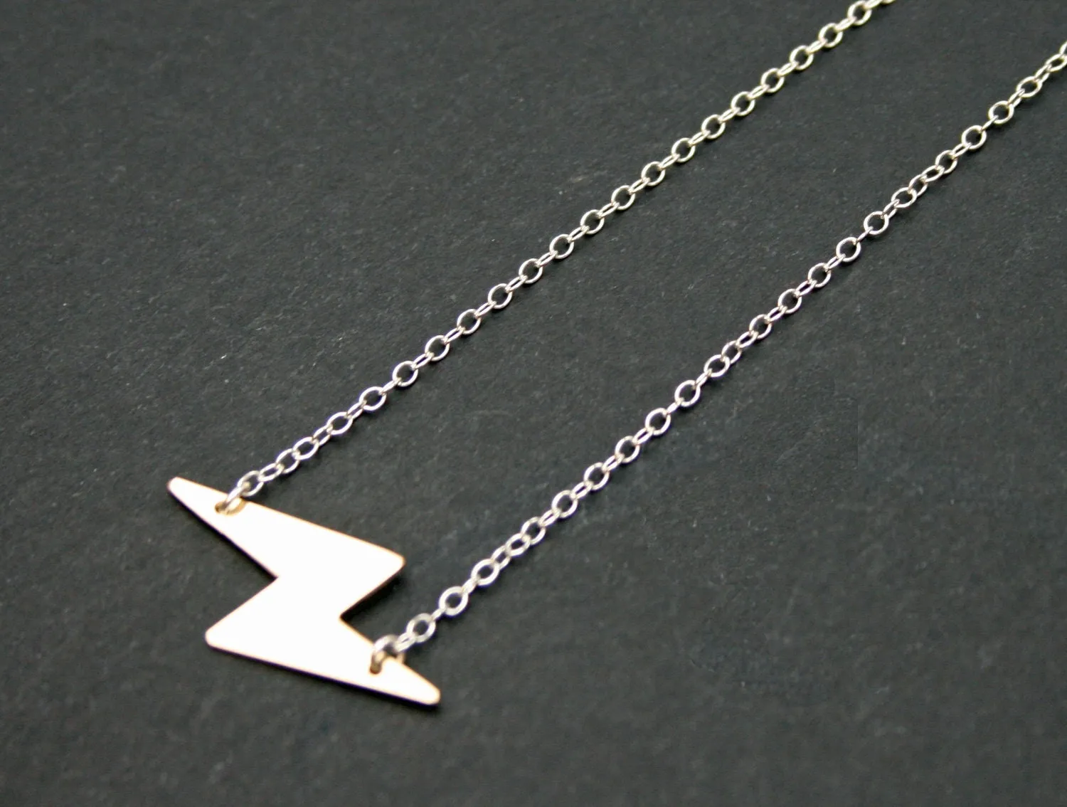 Tiny Lightning Bolt Necklace