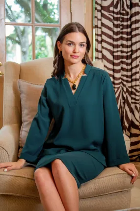 V-Neck Mandarin Collar Tunic