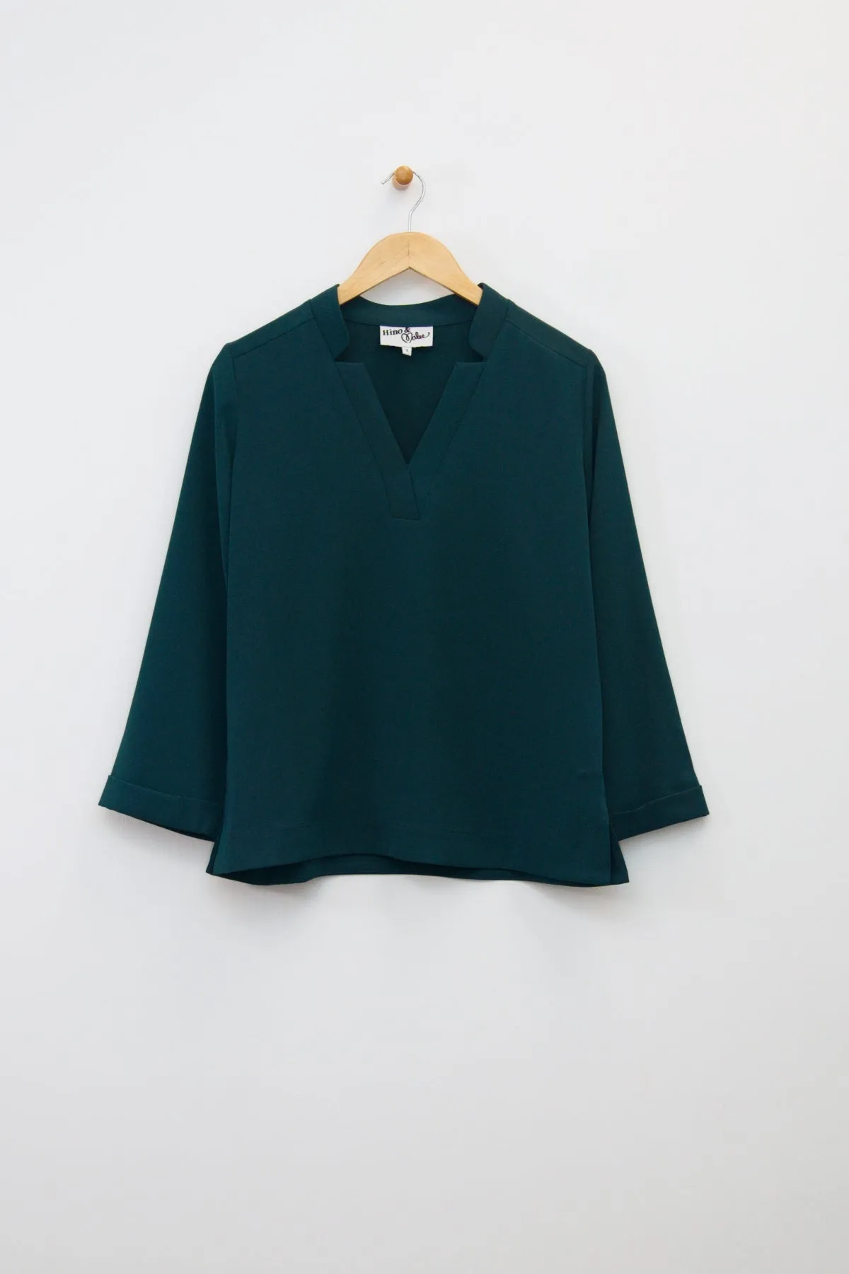 V-Neck Mandarin Collar Tunic