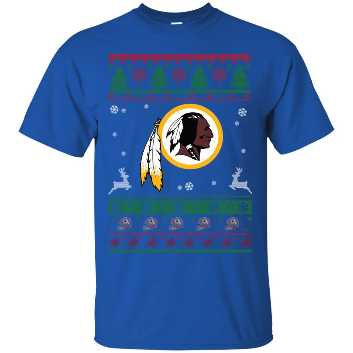 Washington Redskins Logo Football Teams Ugly Christmas Sweater Men T-Shirt