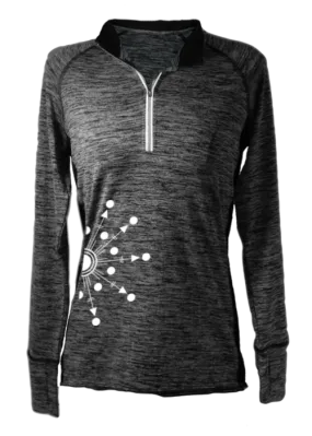 Women's Reflective Long Sleeve Quarter Zip Shirt - Directions